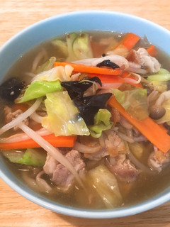 餃子の王将 生麺(塩味)でサンマーメン-レシピのメイン写真