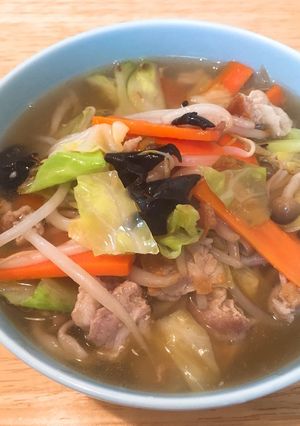 餃子の王将 生麺(塩味)でサンマーメン-レシピのメイン写真