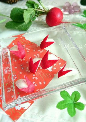 ラディッシュで可愛い❤うさぎ飾り-レシピのメイン写真