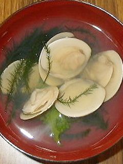 春の香りを味わう、はまぐりのお吸い物-レシピのメイン写真