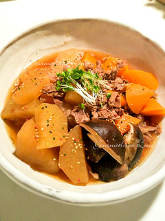 有機大根と黄色人参の牛肉煮~胡麻かけ~-レシピのメイン写真