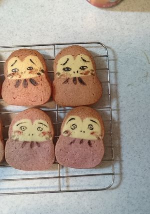 アイスボックスクッキー~だるまさんが~-レシピのメイン写真