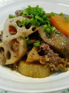 牛こま肉と根菜のオイスターソース煮★-レシピのメイン写真