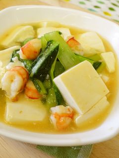 小松菜と豆腐の煮込み-レシピのメイン写真