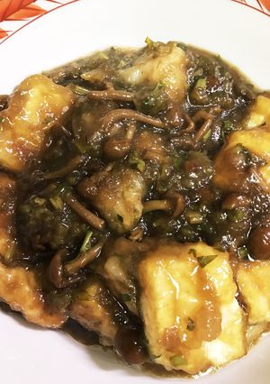 みぞれなめこの揚げ出しモチ豆腐-レシピのメイン写真