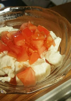 トマトと豆腐のミルフィーユサラダ-レシピのメイン写真