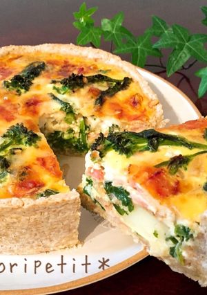 デリ風♡新じゃが&菜の花の厚焼きキッシュ-レシピのメイン写真