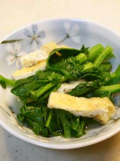 なばなと油揚げの煮物-レシピのメイン写真
