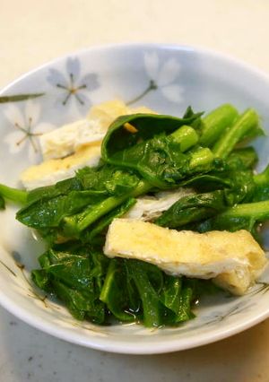 なばなと油揚げの煮物-レシピのメイン写真