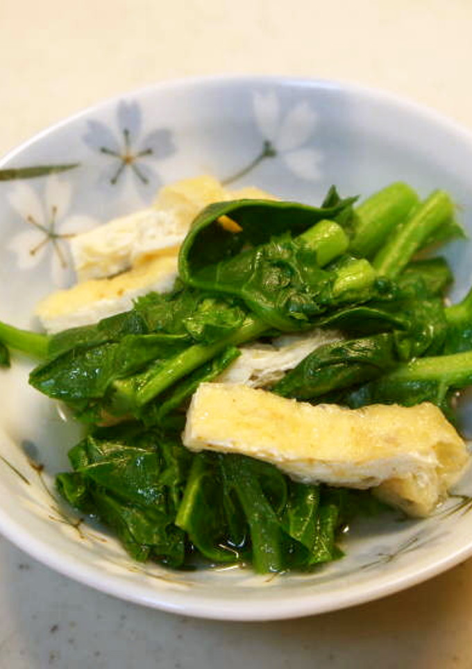 なばなと油揚げの煮物-レシピのメイン写真