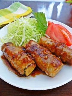 肉巻き高野no甘辛生姜焼き-レシピのメイン写真