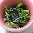 ビタミンたっぷり空心菜と新わかめの炒め物