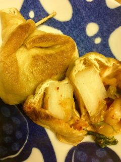 キムチーズ餅きんちゃく-レシピのメイン写真