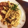 ステーキ!きのこクリームソース*´-`)