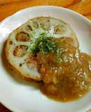 れんこんのひき肉納豆はさみ揚げ♪
