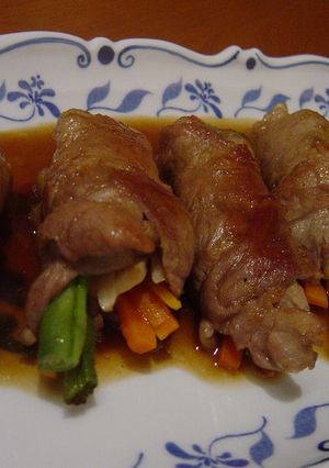 肉好き夫お墨付き★ヘルシー豚肉野菜ロール-レシピのメイン写真
