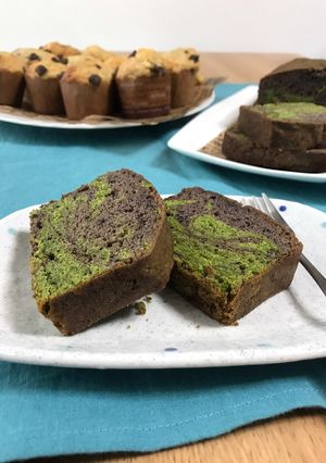 ふんわり柔らか♡抹茶のマーブルケーキ-レシピのメイン写真