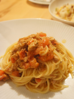 ツナとトマトのパスタ 魔法のだし塩風味-レシピのメイン写真