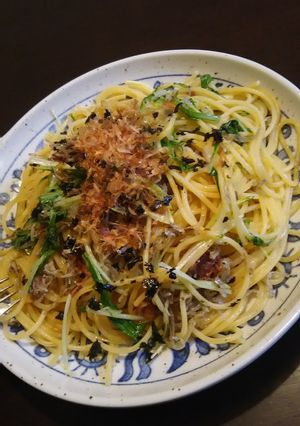 カルシウムたっぷり！梅じゃこパスタ-レシピのメイン写真