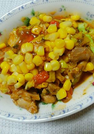 チキンと残り野菜のケチャップ煮-レシピのメイン写真
