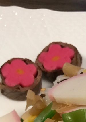 可愛らしいわき役・牛肉のピンク・生麩巻き-レシピのメイン写真