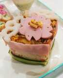 雛祭りに♪簡単菱餅風のミニ寿司ケーキ☆