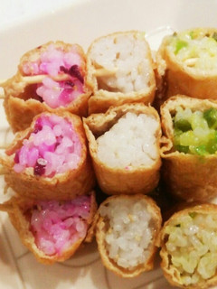 簡単♪花見に♪三色団子風いなり寿司☆-レシピのメイン写真