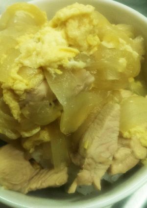 ぶっかけうどんつゆで簡単♪親子丼-レシピのメイン写真