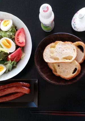 きょうのあさごはん（パンの日）-レシピのメイン写真