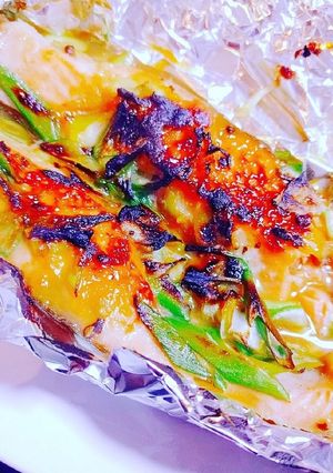 ふっくら♪鮭の味噌ホイル焼き-レシピのメイン写真