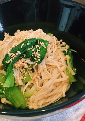 【簡単】柚子胡椒風味！ちんげん菜えのき！-レシピのメイン写真