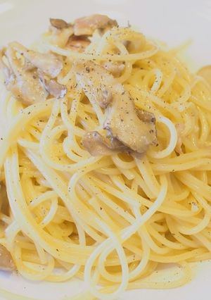 きのことベーコンのカルボナーラ風パスタ-レシピのメイン写真