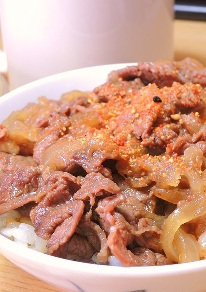 簡単！ すき焼きのタレでつゆだく牛丼！-レシピのメイン写真