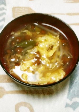 簡単！！　なめこのかきたま汁-レシピのメイン写真