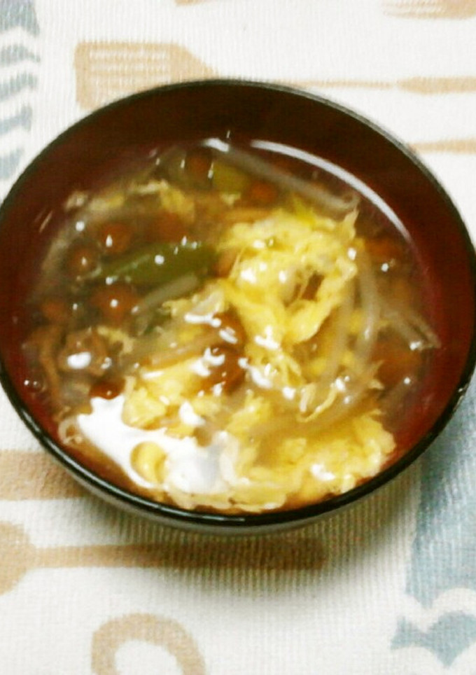 簡単！！　なめこのかきたま汁-レシピのメイン写真