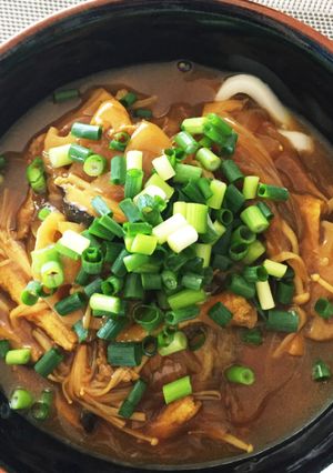 豚肉・レンコン・キノコのカレーうどん-レシピのメイン写真