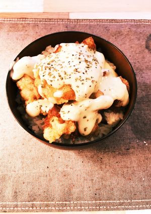 超(^^)がっつり塩唐揚げマヨ丼♫-レシピのメイン写真