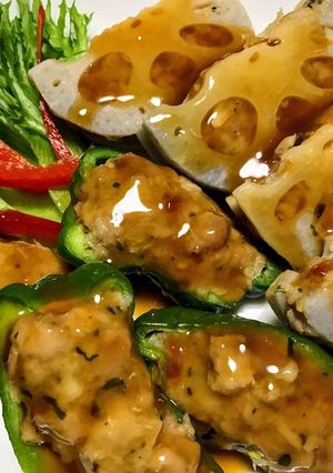 レンジで肉詰め&はさみ焼き♪-レシピのメイン写真