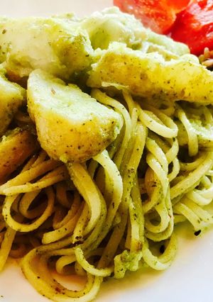 スパゲティジェノベーゼ田舎風-レシピのメイン写真