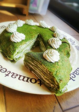 フライパンであっさり　抹茶　ミルクレープ-レシピのメイン写真