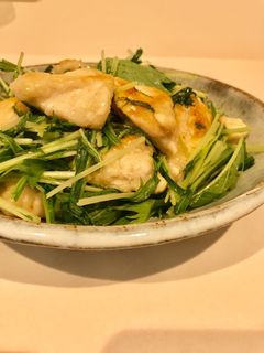 鶏胸肉のさっぱり炒め水菜和え-レシピのメイン写真