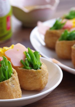 お花見に♪オープンいなり寿司-レシピのメイン写真