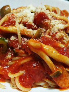 ベーコンときのこのトマトパスタ!-レシピのメイン写真