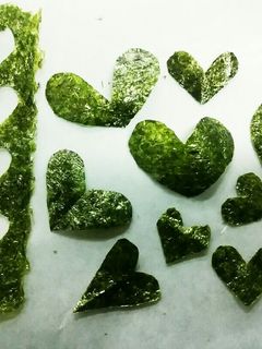 ハート海苔の飾り切り♪-レシピのメイン写真