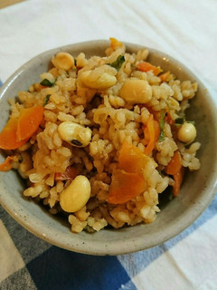 大豆とベーコンの炊き込みご飯☆味噌味-レシピのメイン写真