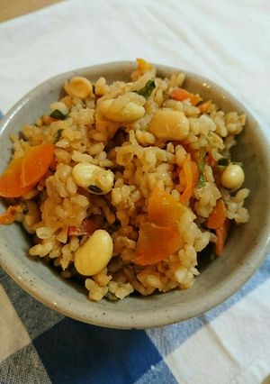 大豆とベーコンの炊き込みご飯☆味噌味-レシピのメイン写真