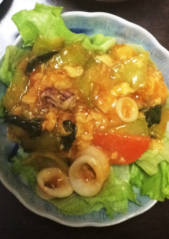 イカと卵のふわとろ中華あんかけ-レシピのメイン写真