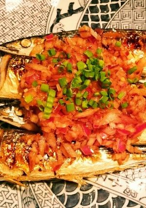 さんまの玉ねぎ醤油かけ-レシピのメイン写真