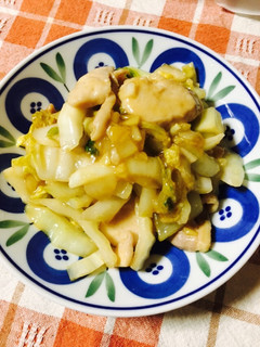 白菜と鶏胸肉の生姜ポン酢炒め-レシピのメイン写真