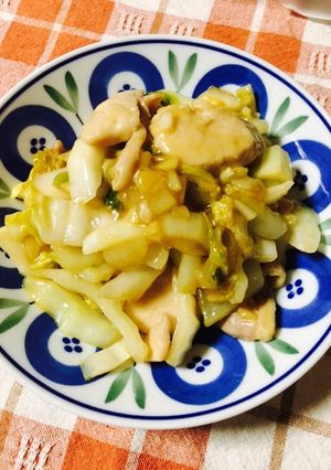 白菜と鶏胸肉の生姜ポン酢炒め-レシピのメイン写真